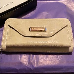 Tahari CrocEmboseedFaux Leather RfidClutch wrist
